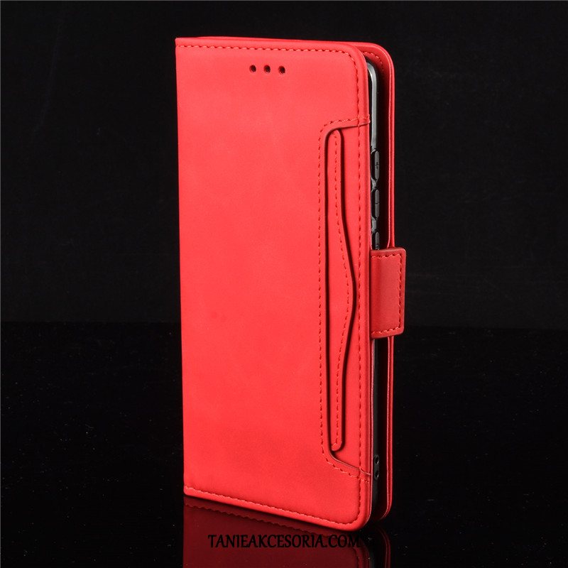 Etui Xiaomi Mi 10 Telefon Komórkowy Różowe Skórzany, Futerał Xiaomi Mi 10 Mały Portfel Ochraniacz Beige
