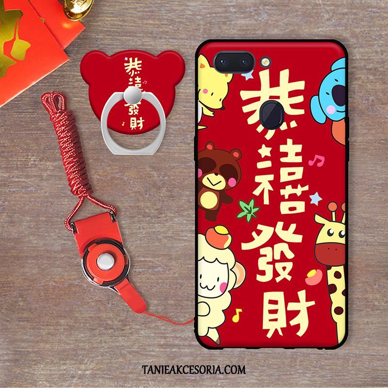 Etui Xiaomi Mi 8 Lite Miękki Telefon Komórkowy Ochraniacz, Pokrowce Xiaomi Mi 8 Lite Ring Młodzież Czerwony Beige