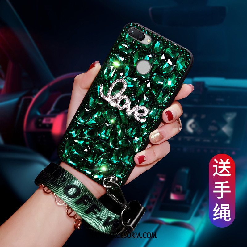 Etui Xiaomi Mi 8 Lite Ochraniacz Rhinestone Czerwony, Futerał Xiaomi Mi 8 Lite Młodzież Mały Tendencja Beige