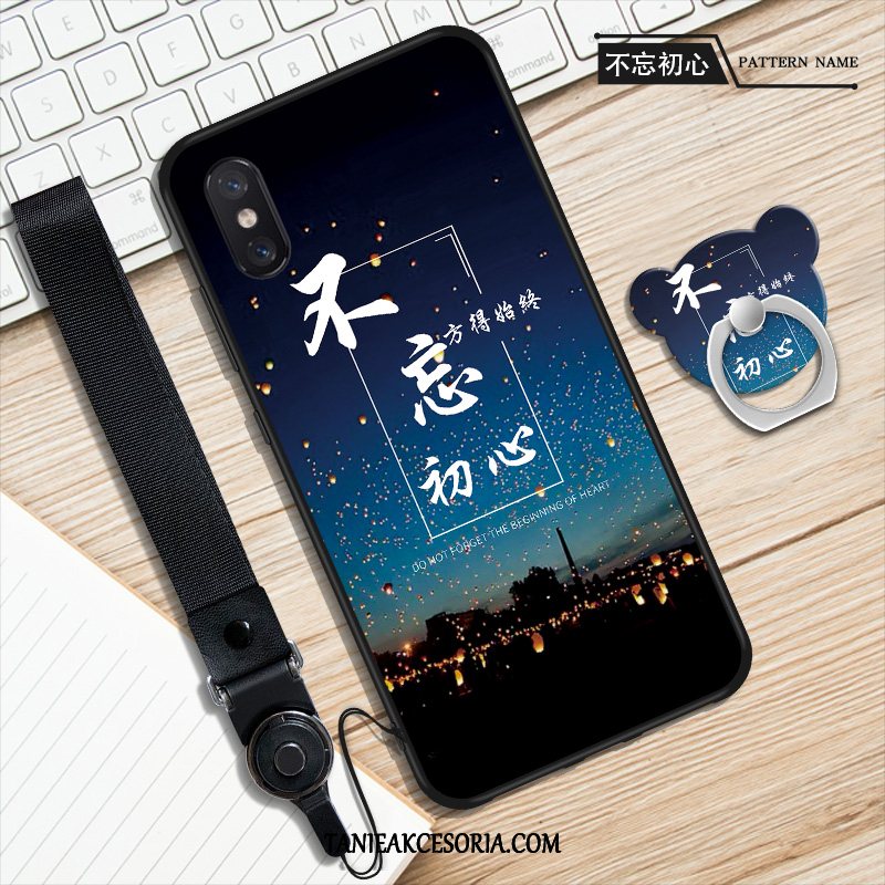 Etui Xiaomi Mi 8 Pro Czarny Wzór Mały, Obudowa Xiaomi Mi 8 Pro Wiszące Ozdoby Wspornik Telefon Komórkowy Beige