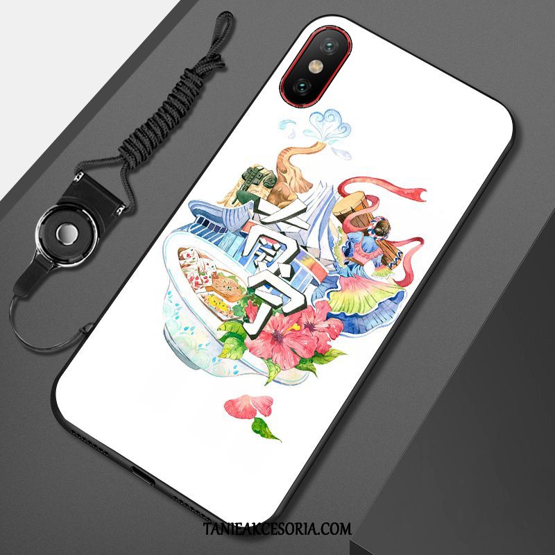 Etui Xiaomi Mi 8 Pro Silikonowe Wzór Mały, Futerał Xiaomi Mi 8 Pro Anti-fall Kolor Biały Beige