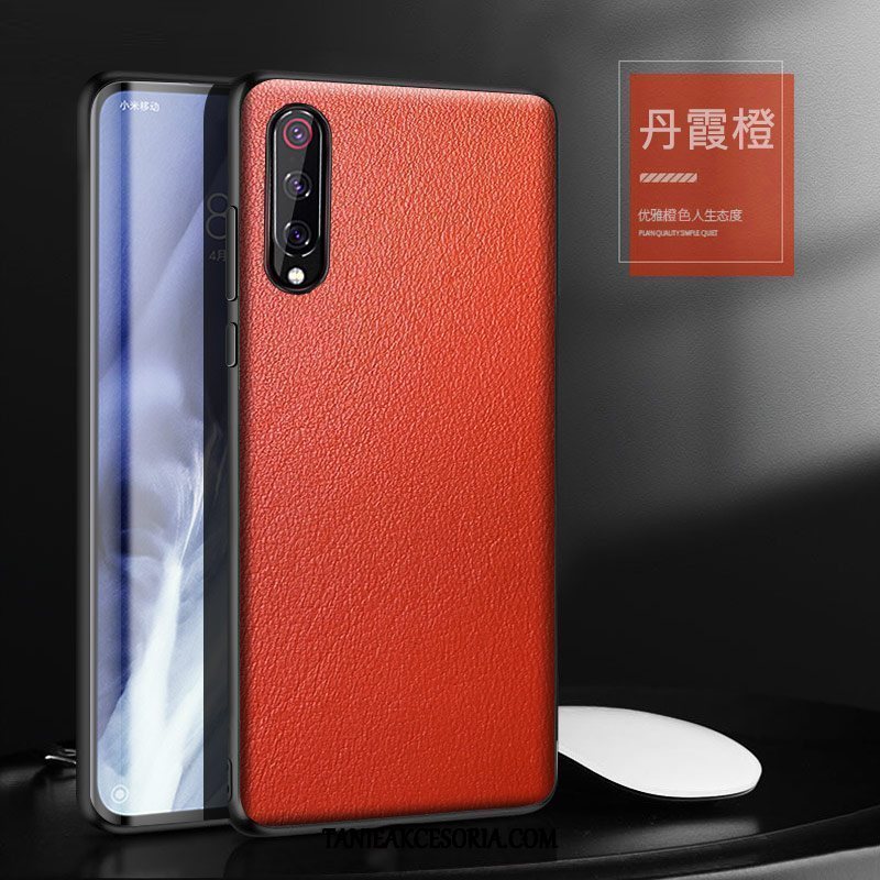 Etui Xiaomi Mi 9 Lite Skóra Bydlęca Wysoki Koniec Prawdziwa Skóra, Pokrowce Xiaomi Mi 9 Lite Biznes Cienkie Anti-fall Beige