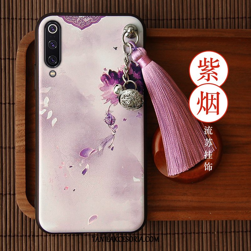Etui Xiaomi Mi 9 Modna Marka Silikonowe Vintage, Pokrowce Xiaomi Mi 9 Purpurowy Osobowość Anioł Beige