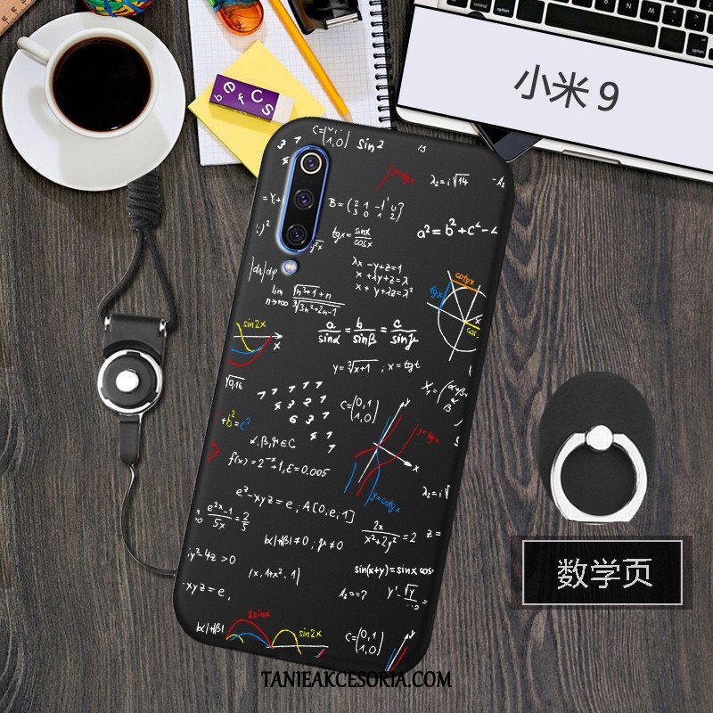 Etui Xiaomi Mi 9 Osobowość Mały Czarny, Pokrowce Xiaomi Mi 9 Kreatywne Anti-fall Tendencja Beige