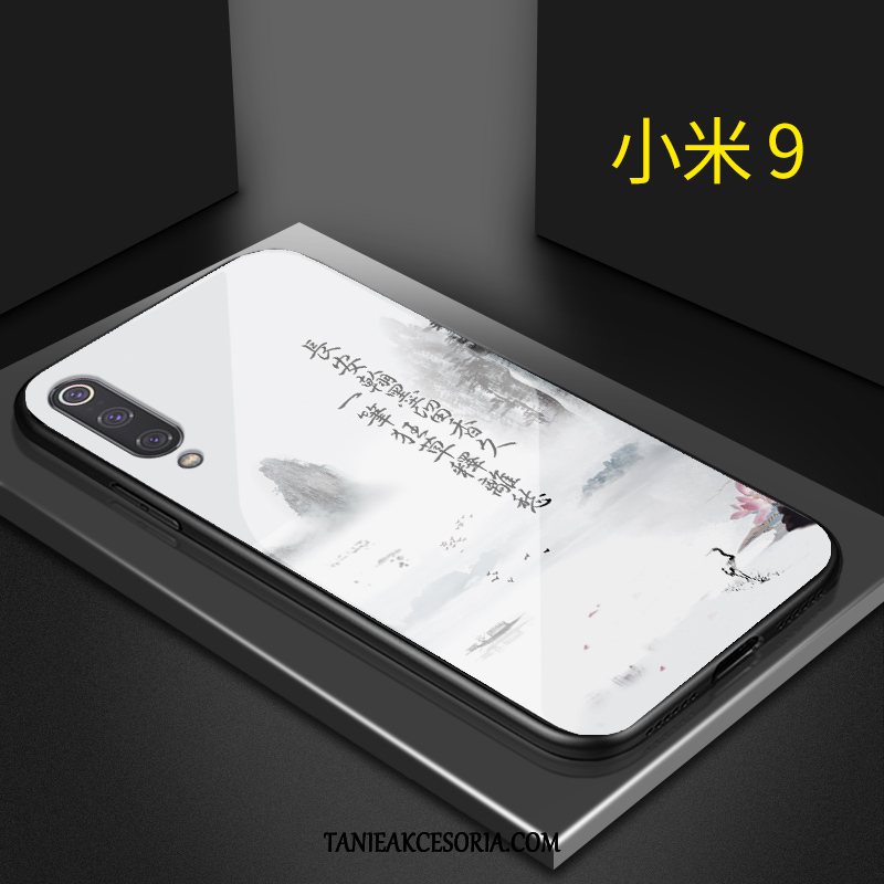 Etui Xiaomi Mi 9 Telefon Komórkowy Szkło Mały, Futerał Xiaomi Mi 9 Sztuka Anti-fall Atrament Beige