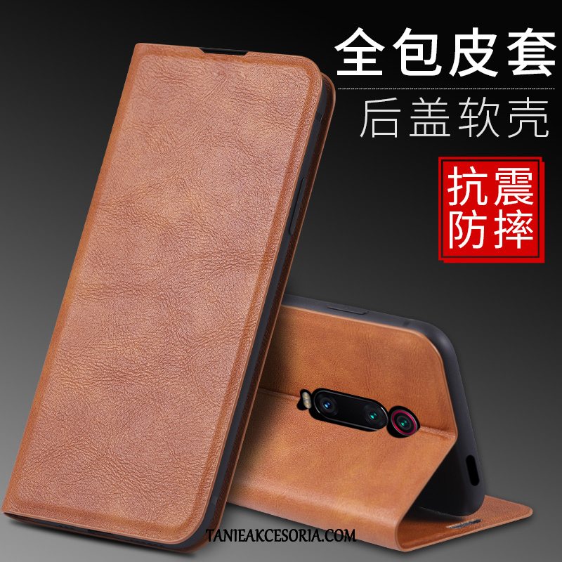 Etui Xiaomi Mi 9t Karta Modna Marka Trzy Mechanizmy Obronne, Futerał Xiaomi Mi 9t Telefon Komórkowy Miękki Biznes Beige