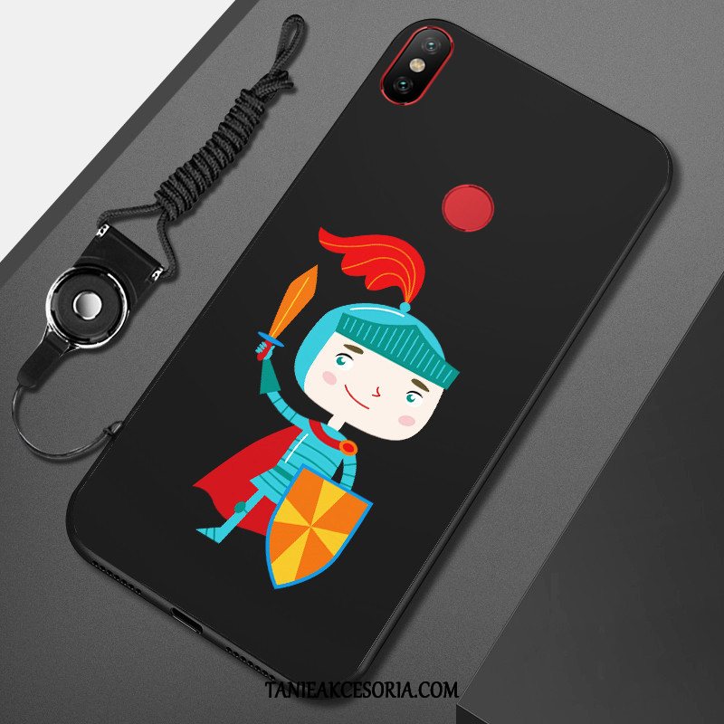 Etui Xiaomi Mi A2 Lite Telefon Komórkowy Wiszące Ozdoby Czarny, Pokrowce Xiaomi Mi A2 Lite Miękki Anti-fall Mały Beige