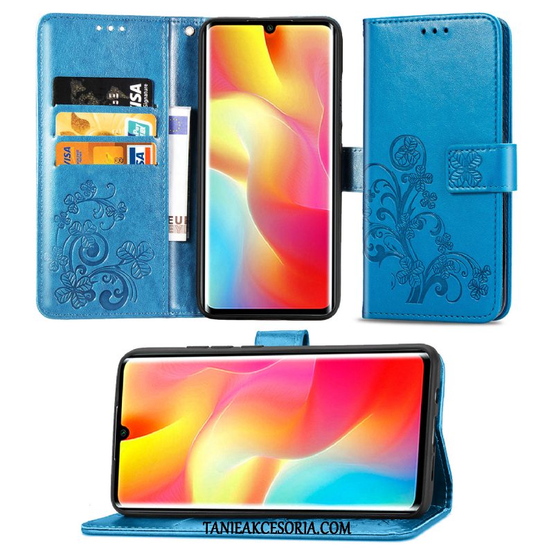 Etui Xiaomi Mi Note 10 Lite Mały Czerwony Szczęśliwy, Obudowa Xiaomi Mi Note 10 Lite Klapa Młodzież Telefon Komórkowy Beige