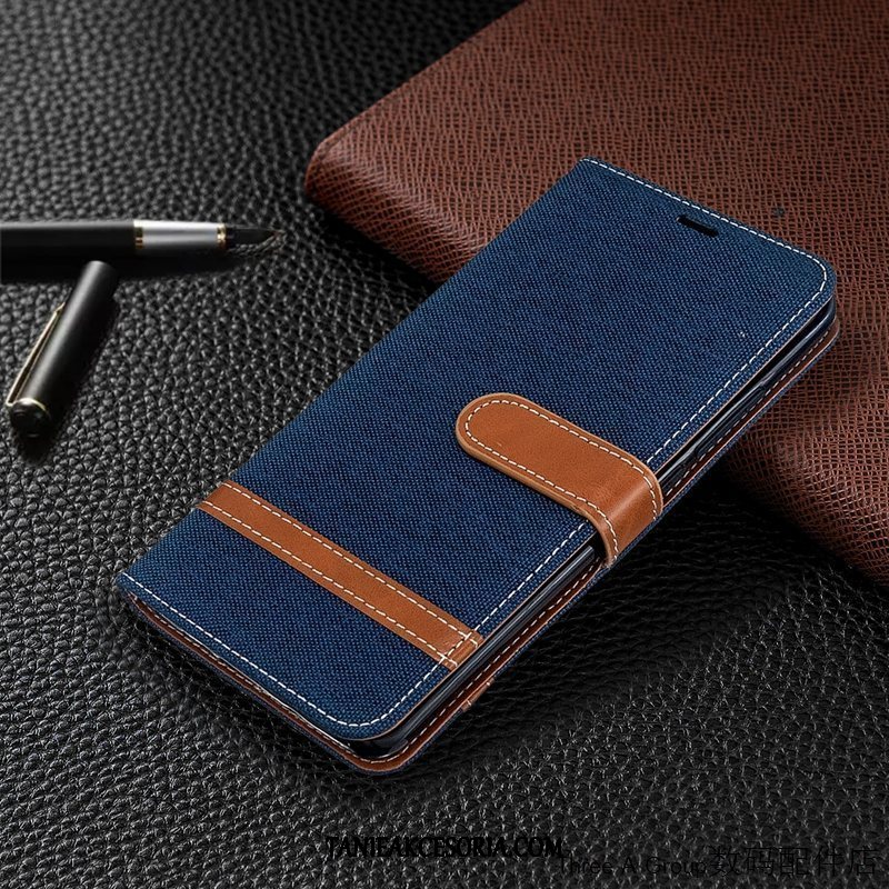 Etui Xiaomi Mi Note 10 Mały Ochraniacz Karta, Obudowa Xiaomi Mi Note 10 Telefon Komórkowy Wzór Płótno Beige