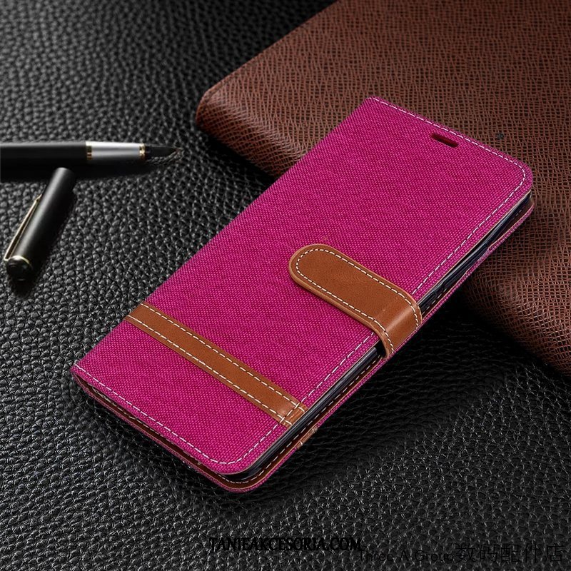 Etui Xiaomi Mi Note 10 Mały Ochraniacz Karta, Obudowa Xiaomi Mi Note 10 Telefon Komórkowy Wzór Płótno Beige