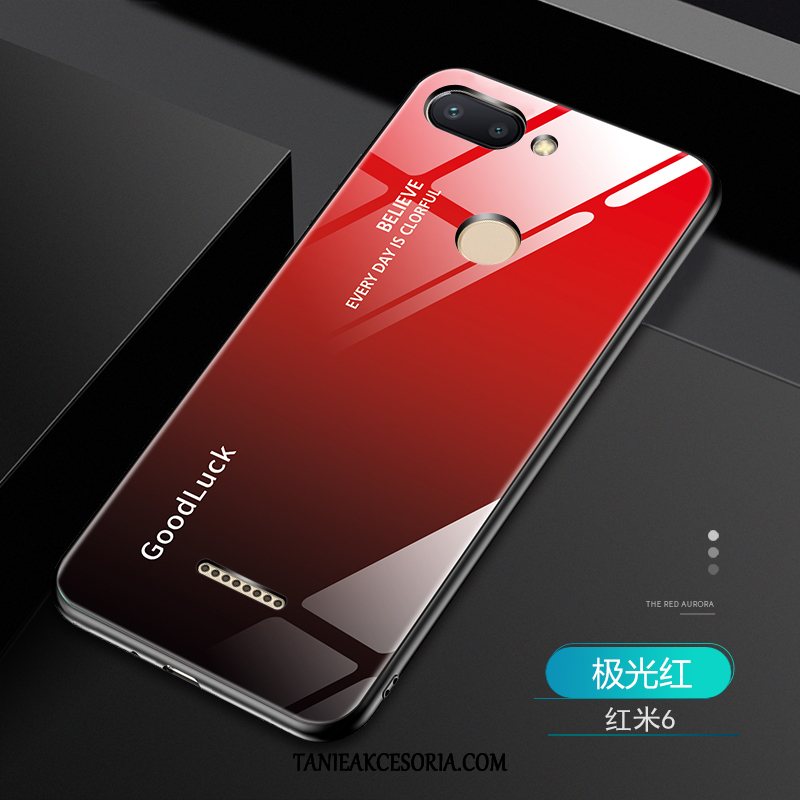 Etui Xiaomi Redmi 6 Gradient Anti-fall Czerwony, Pokrowce Xiaomi Redmi 6 Miękki Ochraniacz Moda Beige
