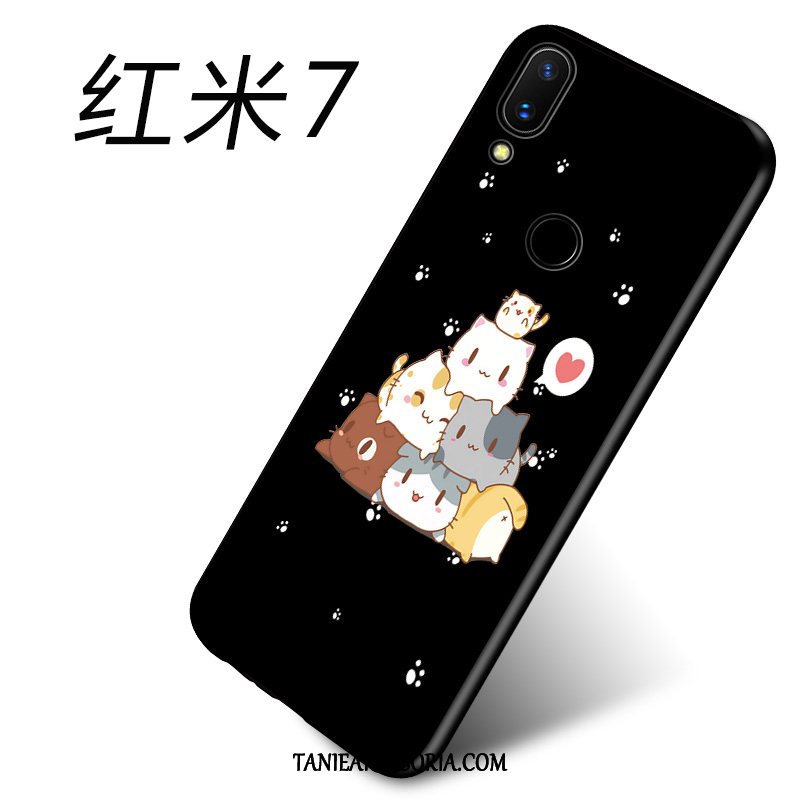 Etui Xiaomi Redmi 7 Ochraniacz Piękny Czerwony Netto, Obudowa Xiaomi Redmi 7 Anti-fall Silikonowe Czerwony Beige