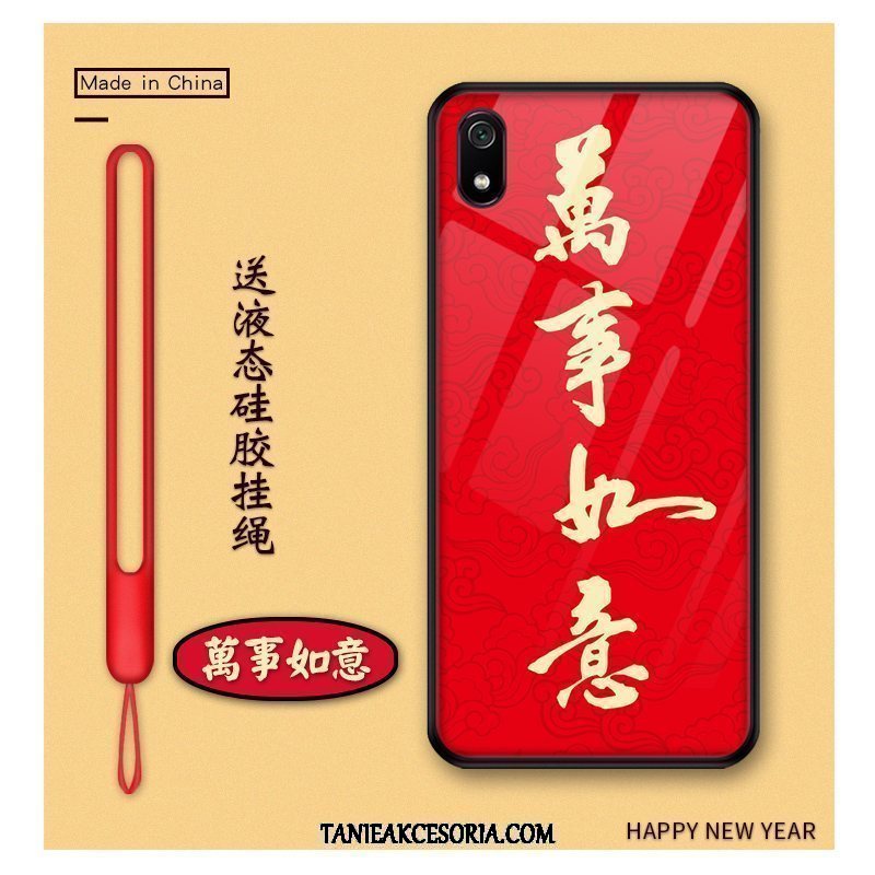 Etui Xiaomi Redmi 7a Nowy Kreskówka Telefon Komórkowy, Pokrowce Xiaomi Redmi 7a Chiński Styl Czerwony Bogactwo Beige