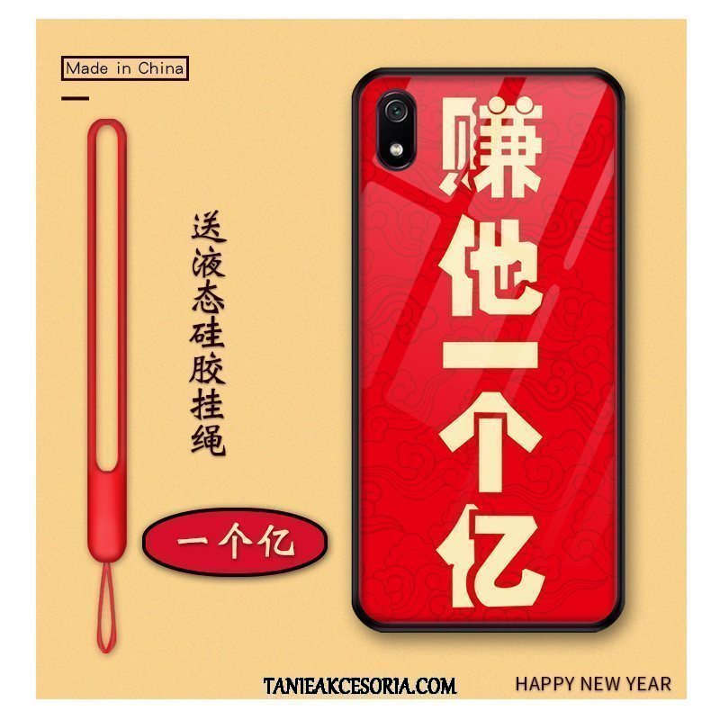 Etui Xiaomi Redmi 7a Nowy Kreskówka Telefon Komórkowy, Pokrowce Xiaomi Redmi 7a Chiński Styl Czerwony Bogactwo Beige
