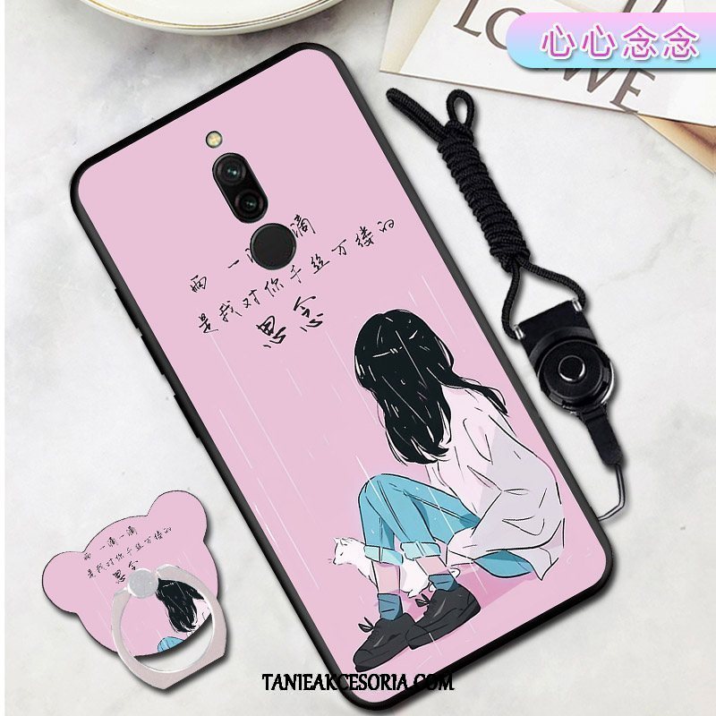 Etui Xiaomi Redmi 8 Czarny Wspornik Miękki, Futerał Xiaomi Redmi 8 Anti-fall Kreatywne Osobowość Beige