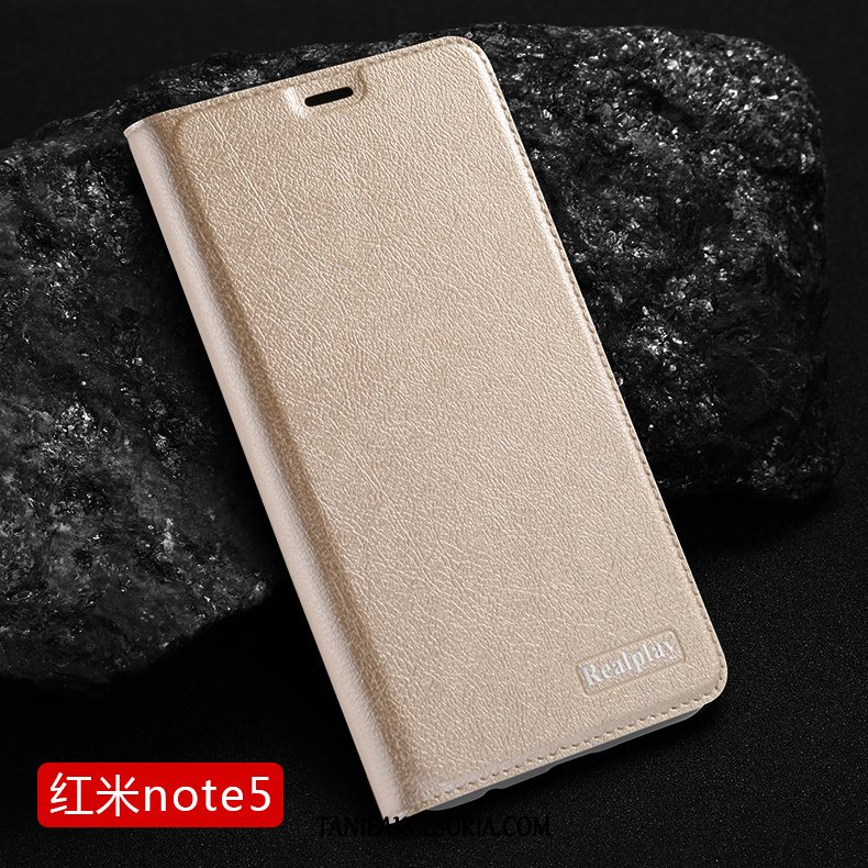 Etui Xiaomi Redmi Note 5 All Inclusive Telefon Komórkowy Skórzany, Futerał Xiaomi Redmi Note 5 Klapa Różowe Mały Beige