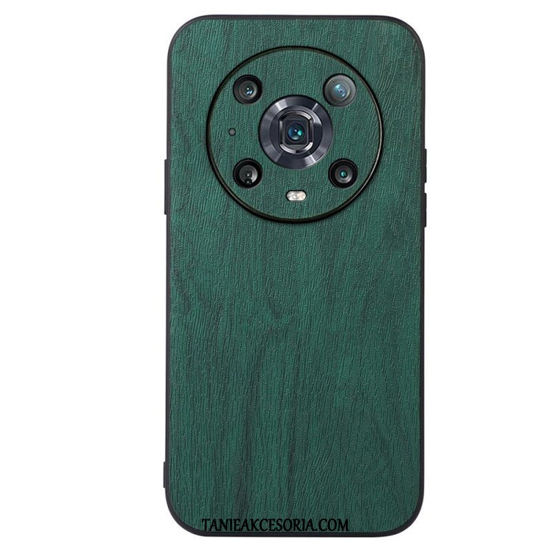 Etui do Honor Magic 4 Pro Styl Skórzany Efekt Drewna