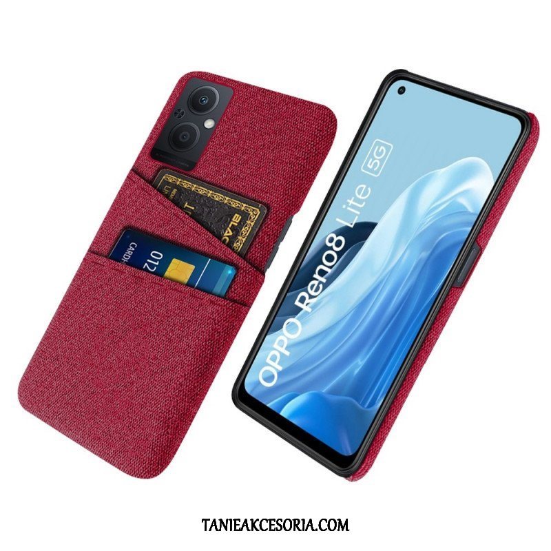 Etui do Oppo Reno 8 Lite Tkanina Na Karty