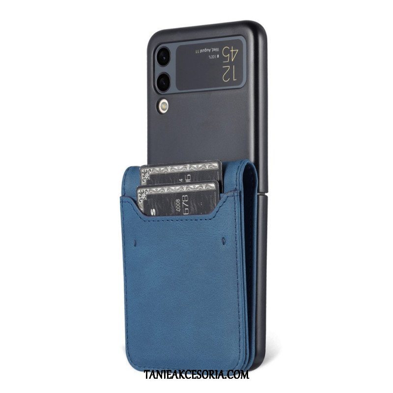 Etui do Samsung Galaxy Z Flip 3 5G Etui Folio Etui Na Karty I Pasek Z Efektem Skóry Azns