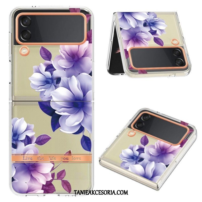 Etui do Samsung Galaxy Z Flip 4 Etui Folio Kwiatowy