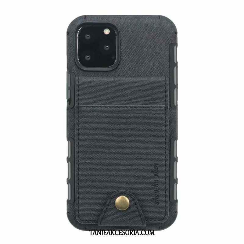 Etui iPhone 11 Pro Max Portfel Skórzany Karta, Futerał iPhone 11 Pro Max Czerwony Telefon Komórkowy Pakiet Kart