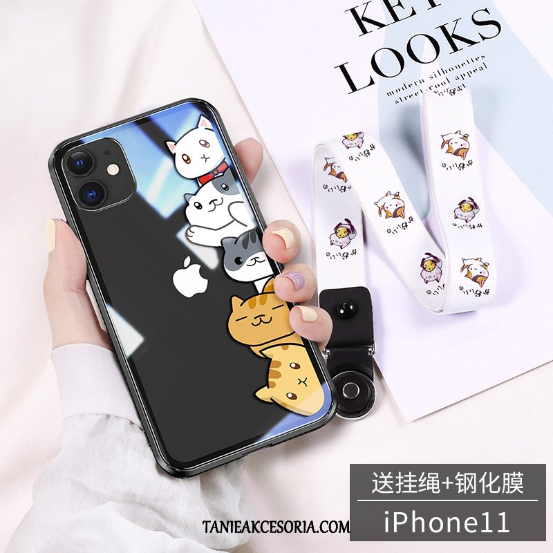 Etui iPhone 11 Telefon Komórkowy Cienkie Kreskówka, Obudowa iPhone 11 Kotek Kaczka Czerwony Netto