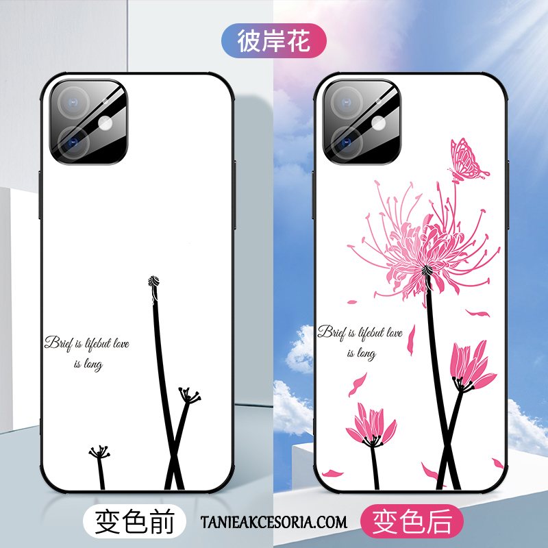 Etui iPhone 12 Mini Kwiaty All Inclusive Kreatywne, Futerał iPhone 12 Mini Anti-fall Biały Nowy