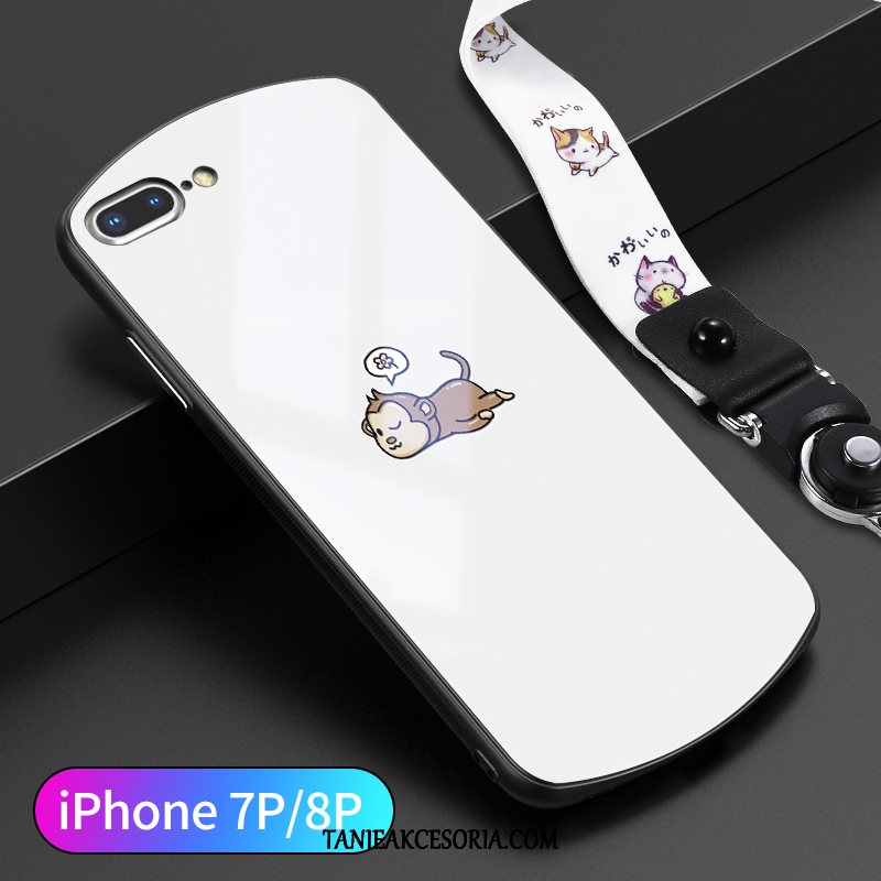 Etui iPhone 8 Plus Piękny Telefon Komórkowy Małpa, Futerał iPhone 8 Plus Czarny Nowy Okrągła