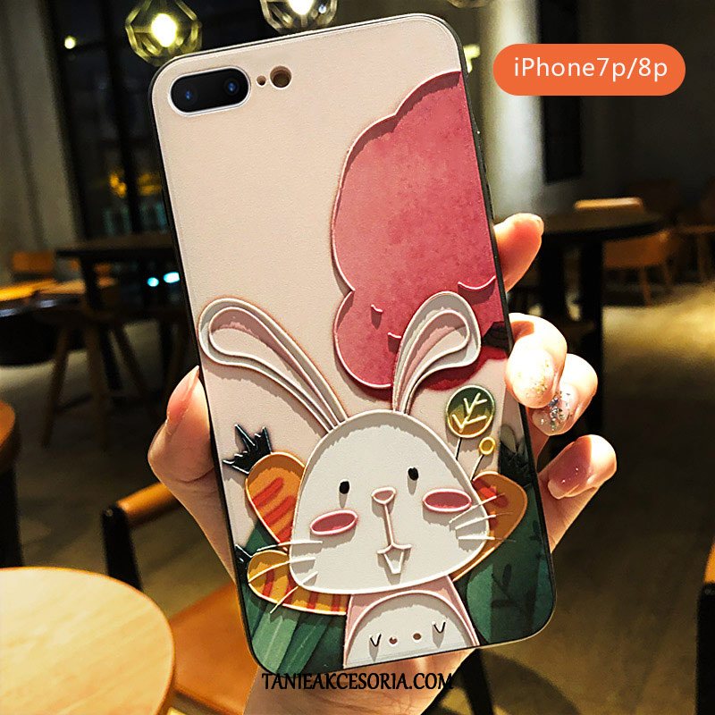 Etui iPhone 8 Plus Relief Nubuku Telefon Komórkowy, Futerał iPhone 8 Plus All Inclusive Bunny Zakochani