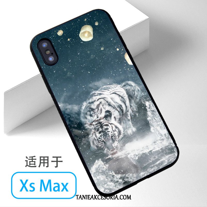 Etui iPhone Xs Max Tygrys Telefon Komórkowy Biały, Futerał iPhone Xs Max Biały Anti-fall