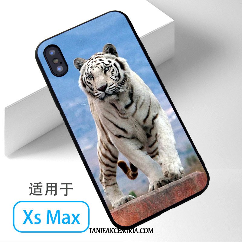 Etui iPhone Xs Max Tygrys Telefon Komórkowy Biały, Futerał iPhone Xs Max Biały Anti-fall