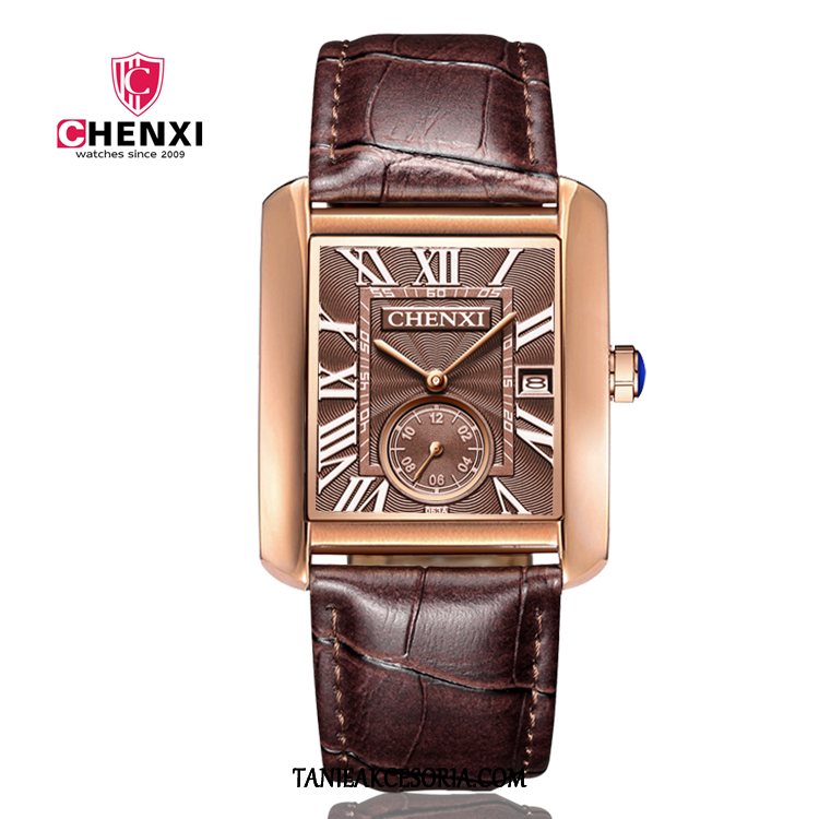 Męskie Zegarek Na Rękę Cienkie Paski Męska, Zegarek Na Rękę Trendy Eleganckie Wodoodporny Braun