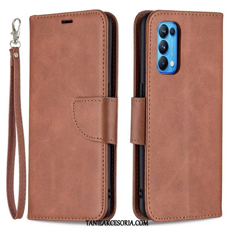 Obudowa Etui Na Telefon do Oppo Find X3 Lite Etui Folio Gładka Klapa Ukośna
