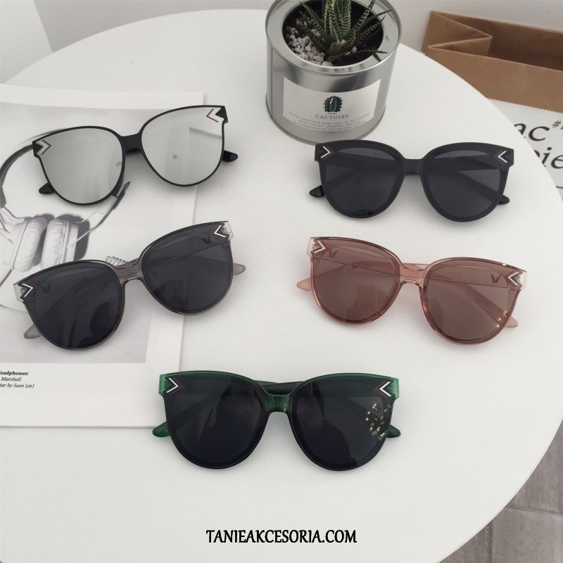 Damskie Okulary Przeciwsłoneczne Słońce Damska Trendy, Okulary Przeciwsłoneczne Wielki Moda Rot Weiß Schwarz