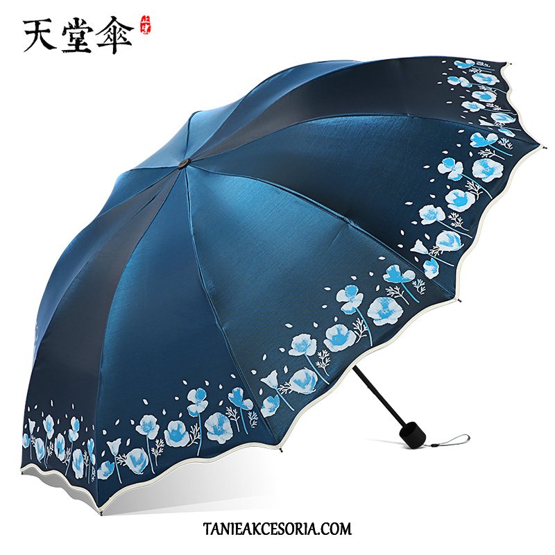Damskie Parasol Ochrona Przed Słońcem Wielki Wielofunkcyjne, Parasol Super Damska Purpurowy Blau