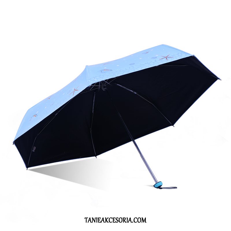 Damskie Parasol Wielofunkcyjne Ochrona Przed Słońcem Siatkowe, Parasol Anty-uv Składać Damska Blau