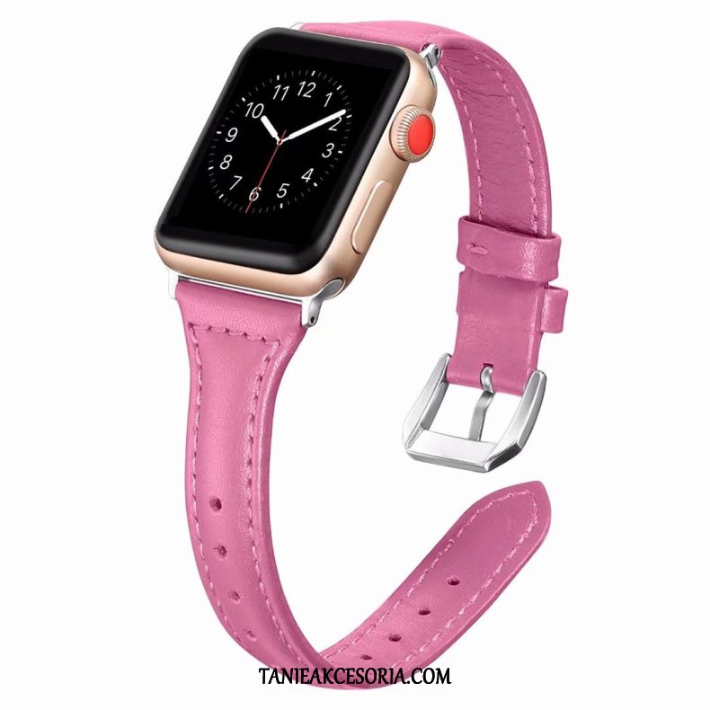 Etui Apple Watch Series 2 Dobrze Różowe Prawdziwa Skóra, Pokrowce Apple Watch Series 2