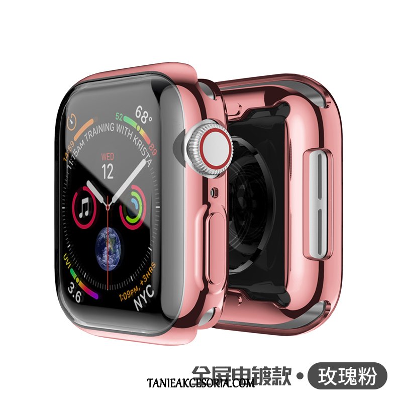 Etui Apple Watch Series 5 Cienkie Miękki Różowe, Obudowa Apple Watch Series 5 Ochraniacz Silikonowe Poszycie