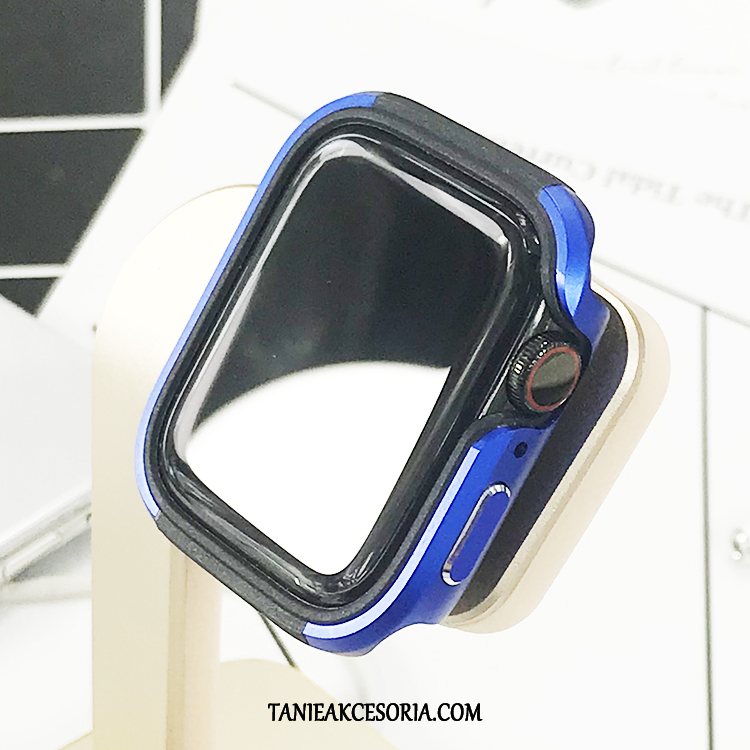 Etui Apple Watch Series 5 Niebieski Granica Metal, Obudowa Apple Watch Series 5 Trudno Ochraniacz Silikonowe