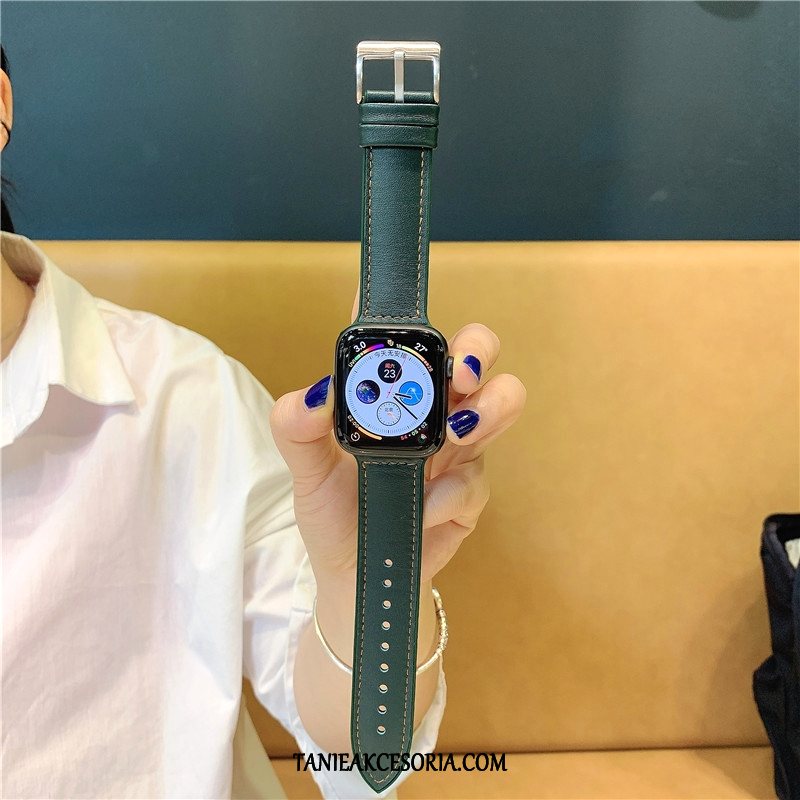 Etui Apple Watch Series 5 Skóra Zielony Silikonowe, Pokrowce Apple Watch Series 5