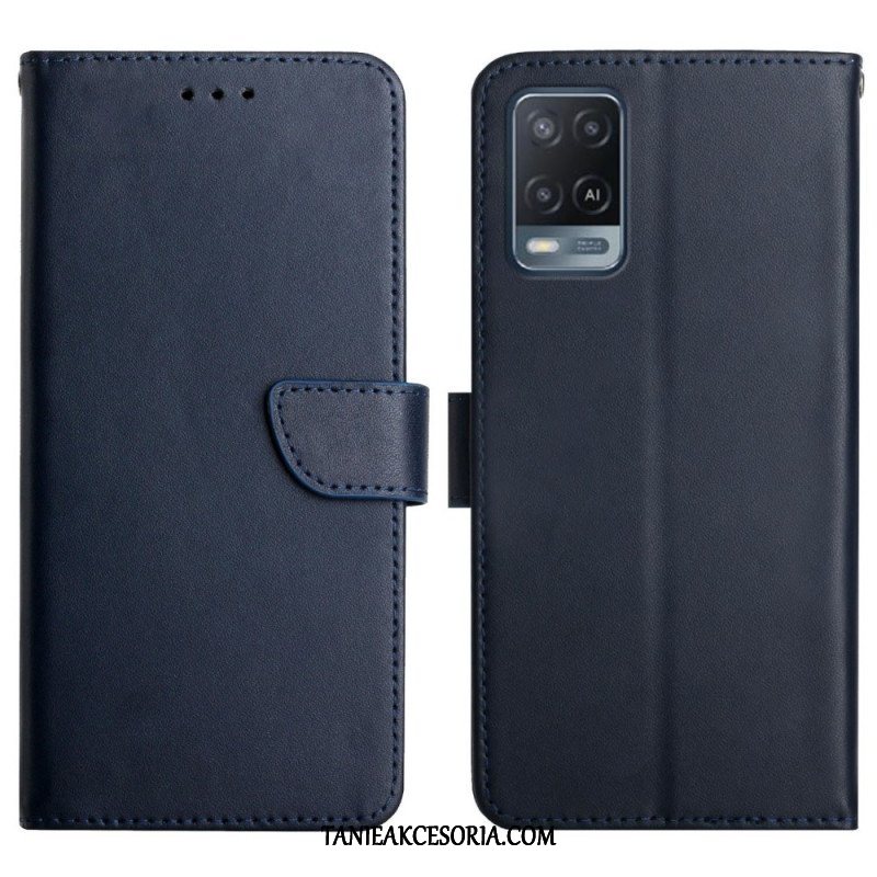 Etui Folio do Oppo A16 / A16s Prawdziwa Skóra Nappa