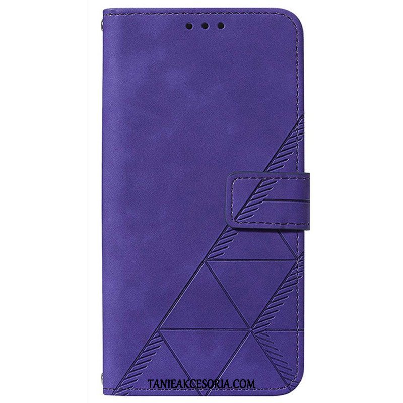 Etui Folio do Realme 9 Pro 5G Efekt Skóry Piramidy