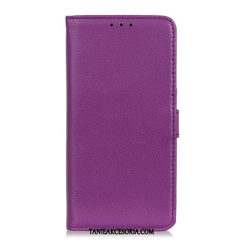 Etui Folio do Samsung Galaxy A13 5G / A04s Wysokiej Jakości Sztuczna Skóra Liczi