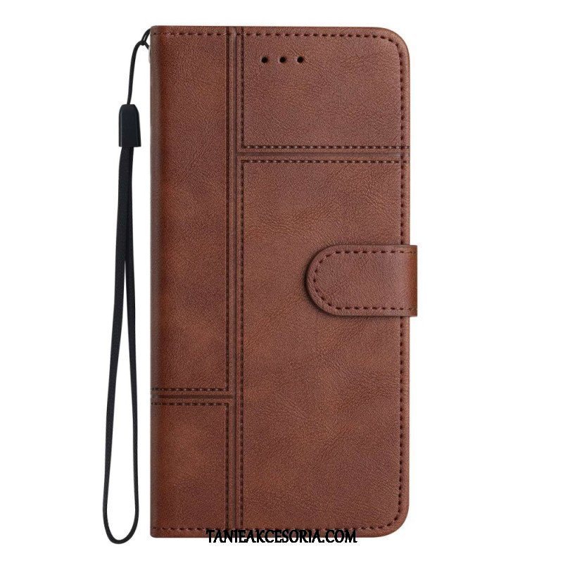 Etui Folio do Samsung Galaxy A53 5G z Łańcuch Biznes W Smyczy