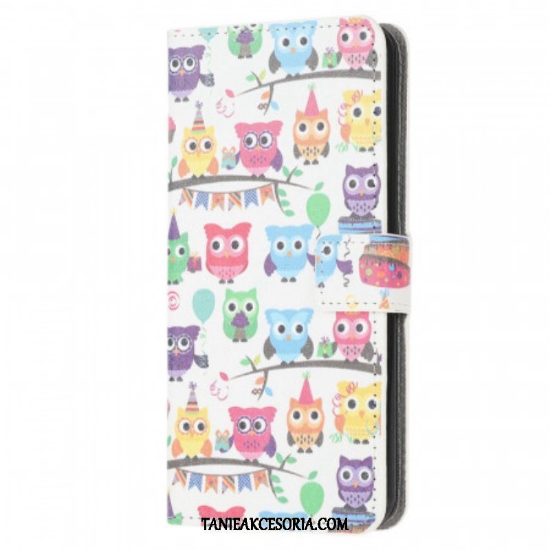 Etui Folio do Samsung Galaxy M53 5G Zespół Sów