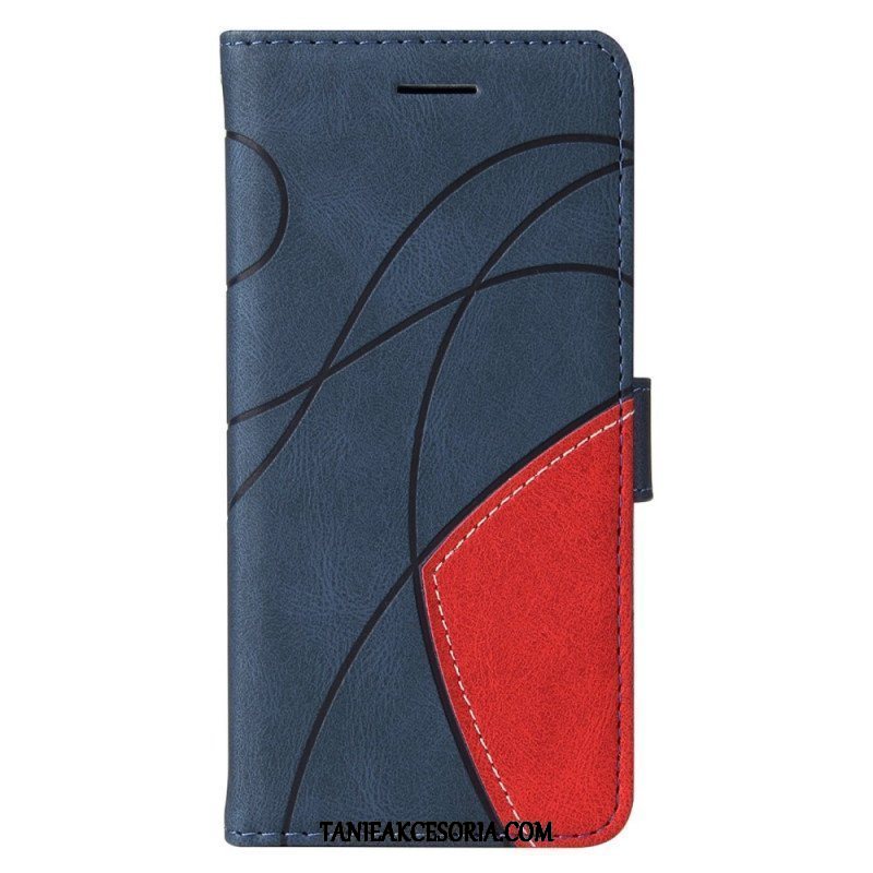 Etui Folio do Samsung Galaxy M53 5G z Łańcuch Dwukolorowy Pasek