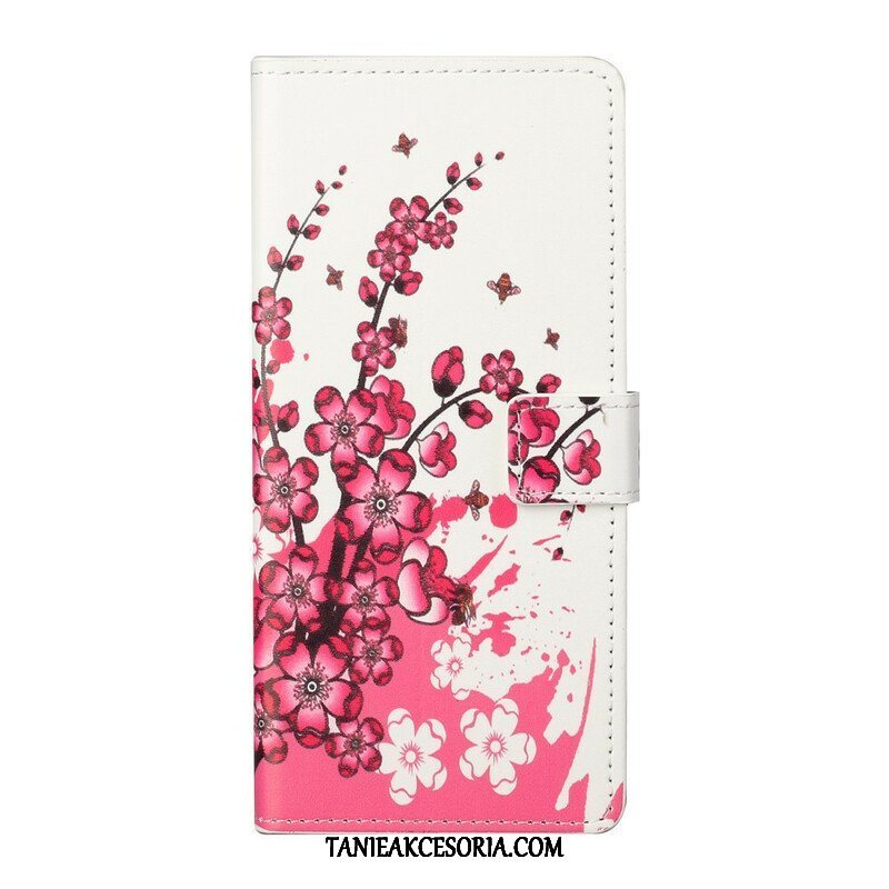 Etui Folio do Samsung Galaxy S21 5G Tropikalne Kwiaty