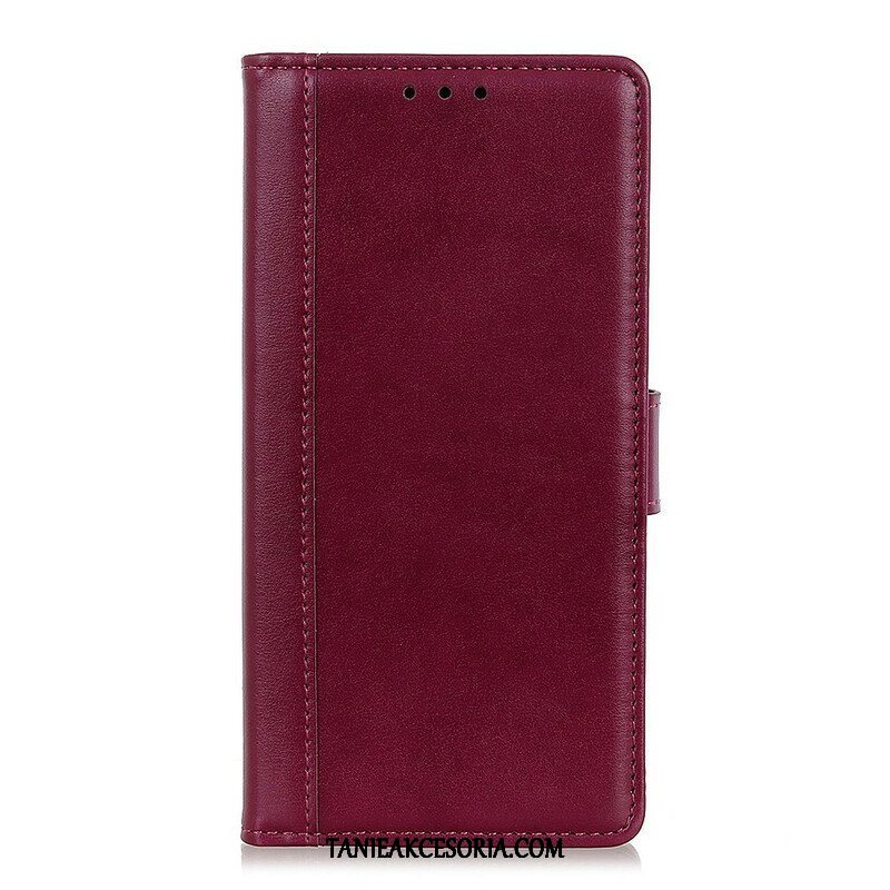 Etui Folio do Samsung Galaxy S21 Ultra 5G Kolorowa Wersja Skóry Dwoinowej