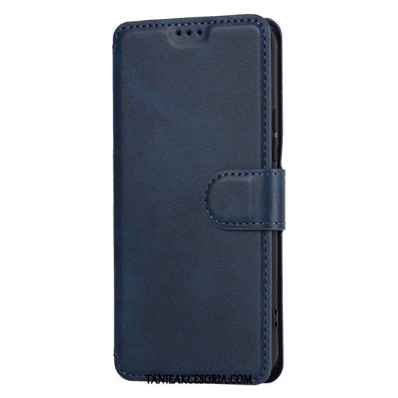 Etui Folio do Samsung Galaxy S22 5G Efekt Matowej Skóry W Stylu Vintage