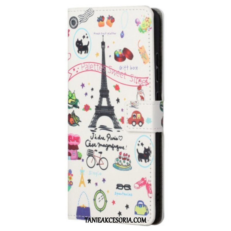 Etui Folio do Samsung Galaxy S23 5G Kocham Paryż